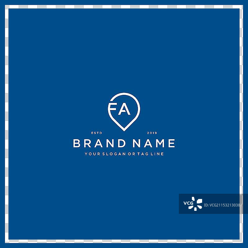 字母FA别针标志设计图片素材