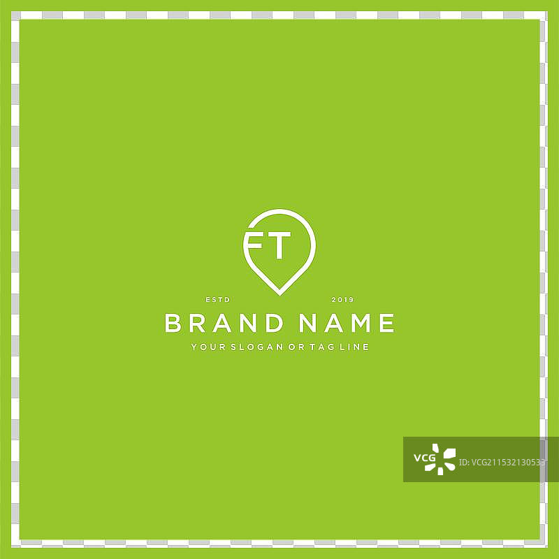 字母FT别针标志设计图片素材