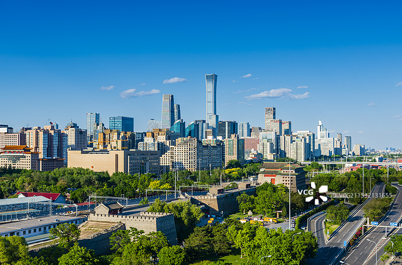 北京市东城区瞰城市天际线风光图片素材