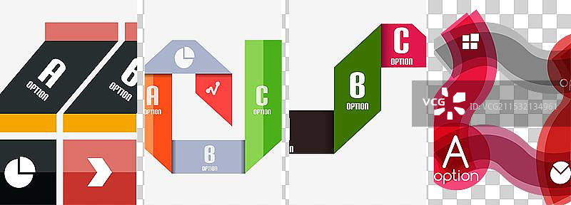 信息图表线条海报背景集图片素材