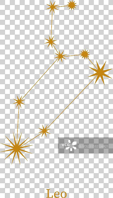 狮子座星座天文符号图片素材