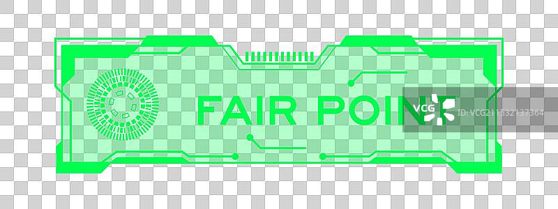 未来感的绿色HUD横幅图片素材