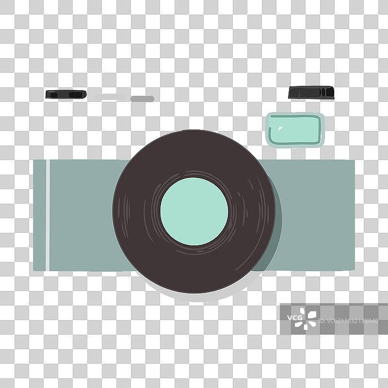 复古相机孤立在白色背景上图片素材