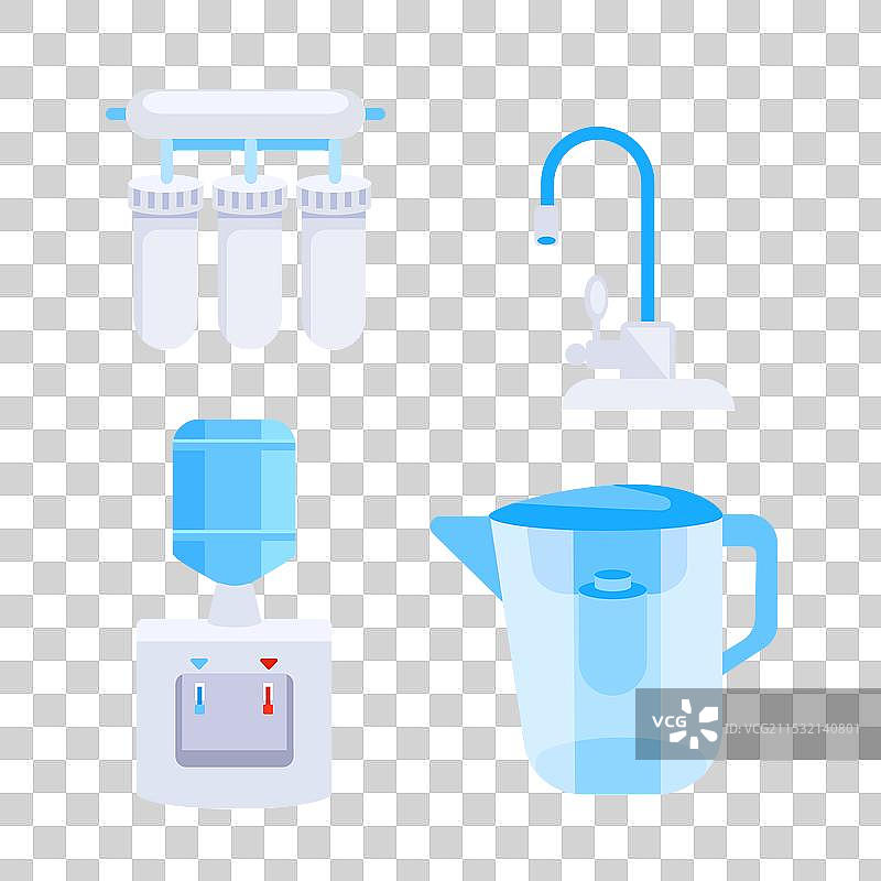 天然新鲜水的净化过滤器图片素材