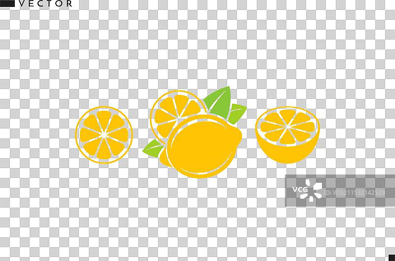 切开的柠檬柑橘水果图片素材