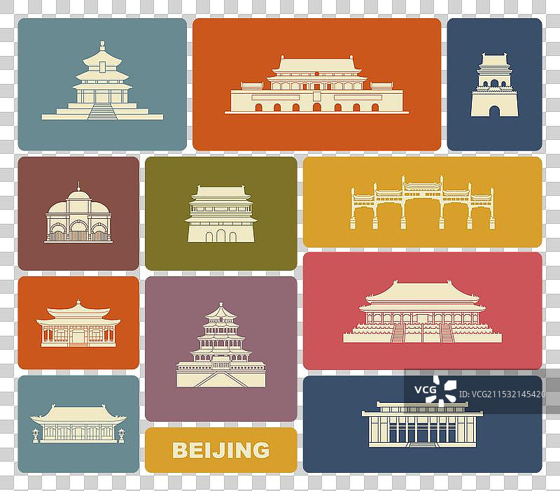 中国北京地标图标图片素材
