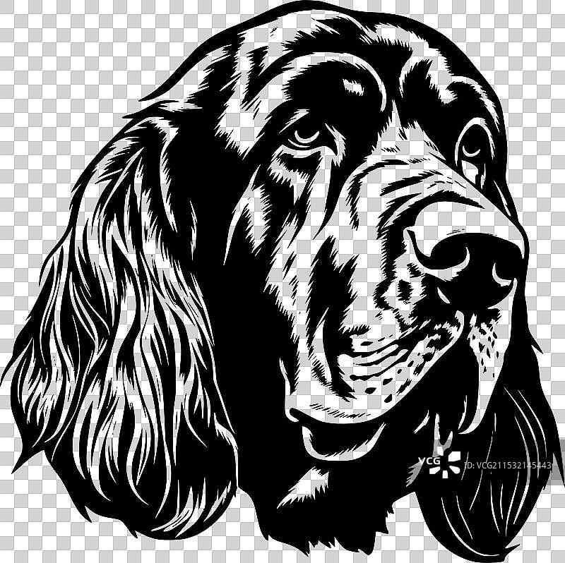 血猎犬 - 极简风格的平面logo图片素材