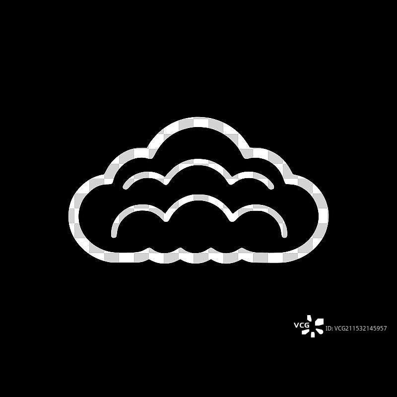 云 - 高质量标志 - 适合T恤使用图片素材