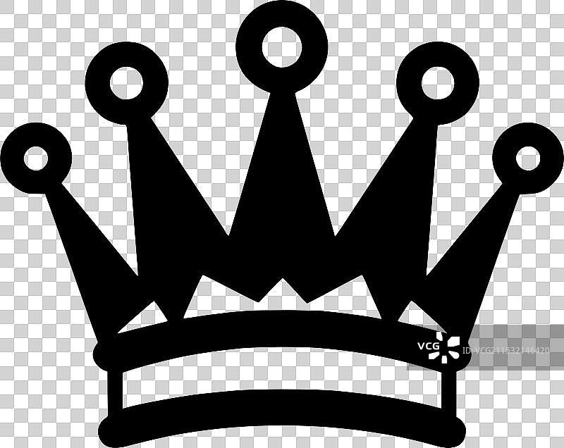 黑白色的王冠图片素材