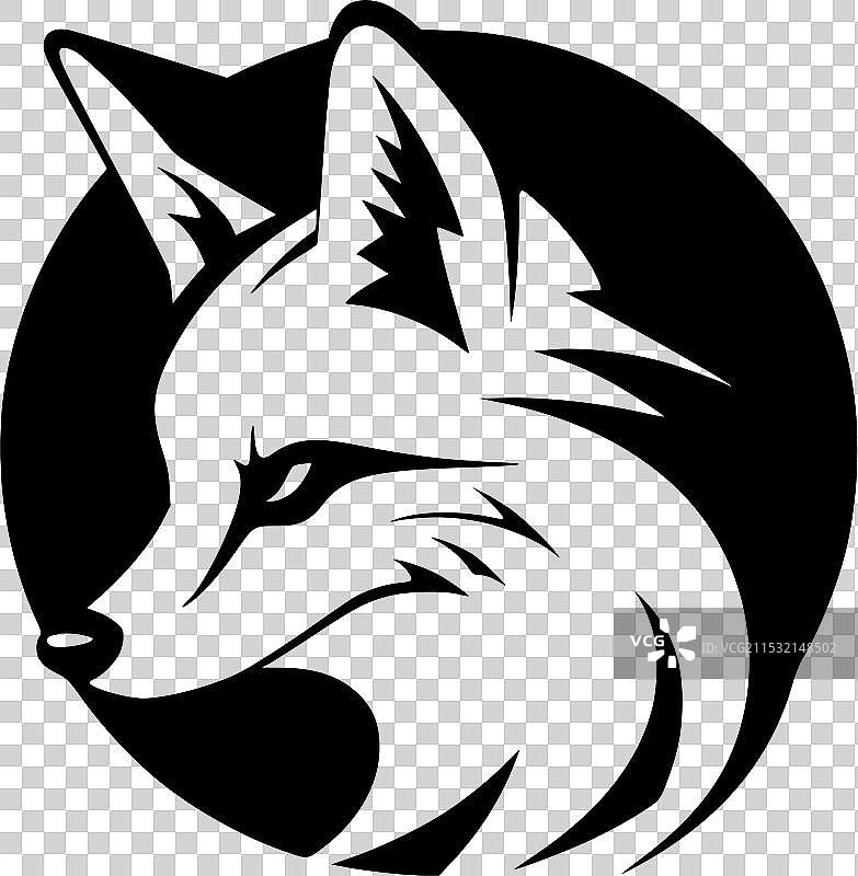 狐狸 - 高质量标志 - 适合T恤使用图片素材