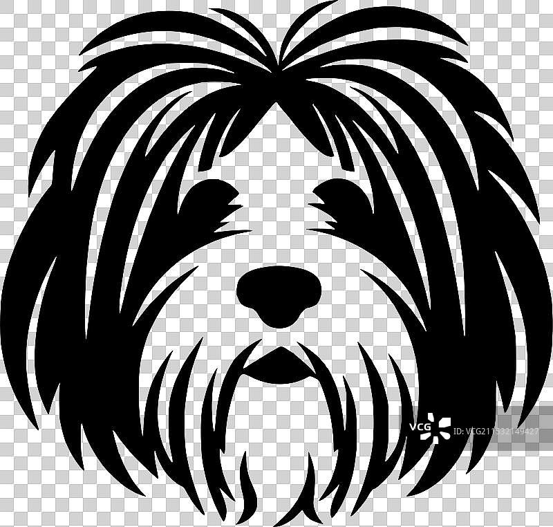 哈瓦那犬 - 极简风格的平面logo图片素材