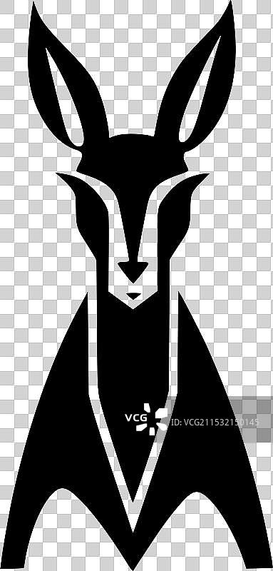 袋鼠 - 极简风格的平面logo图片素材