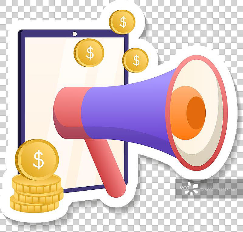 广告贴纸扬声器硬币屏幕图片素材