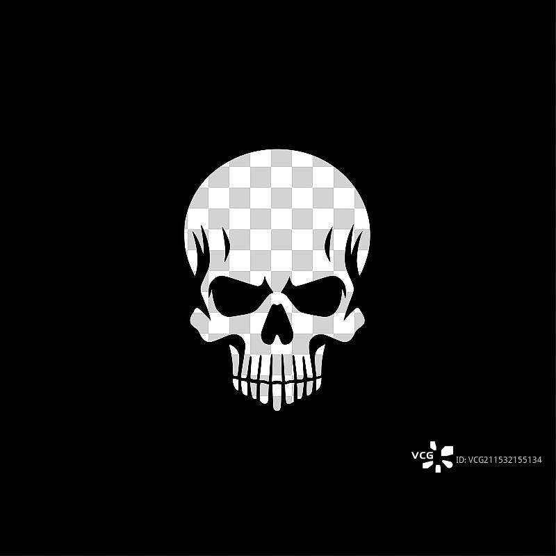 骷髅 - 黑白色图片素材