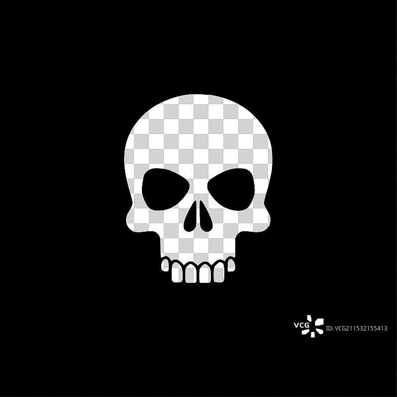 骷髅 - 黑白孤立图标图片素材