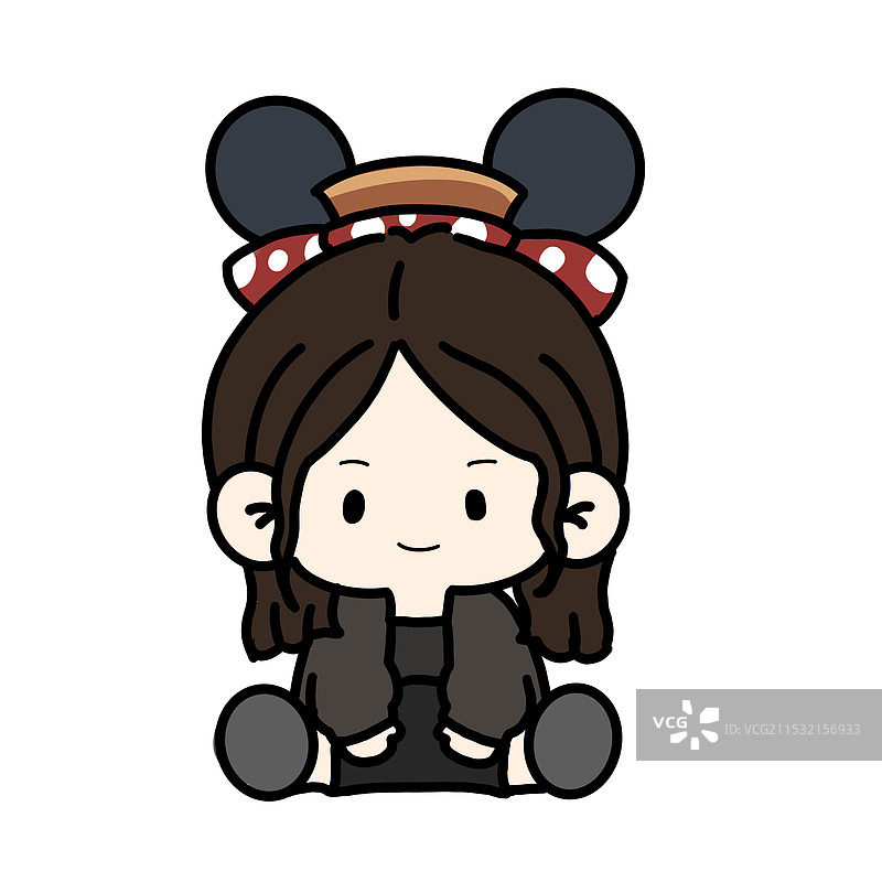 小女孩简笔画图片素材