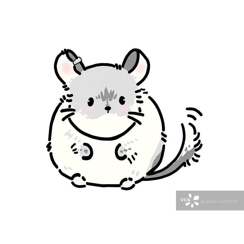 龙猫三视图插画图片素材