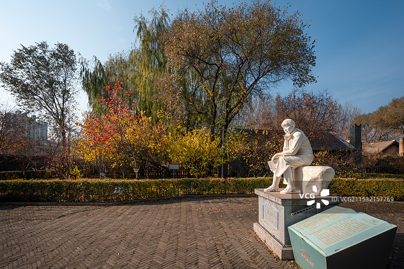 萧红故居塑像图片素材