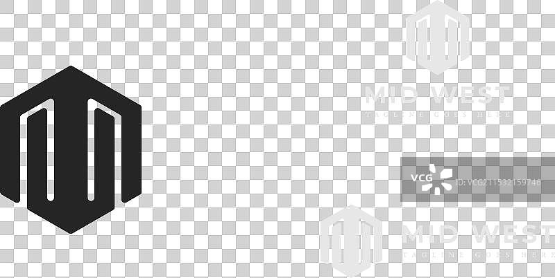 黑色的抽象首字母MW标志图片素材