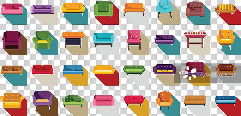 家具 upholstery 图标集 平面设计图片素材