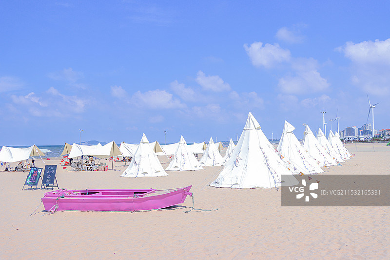 威海那香海帐篷图片素材