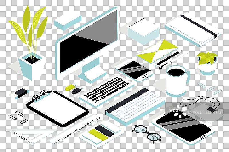 静态三维等距大套件图片素材