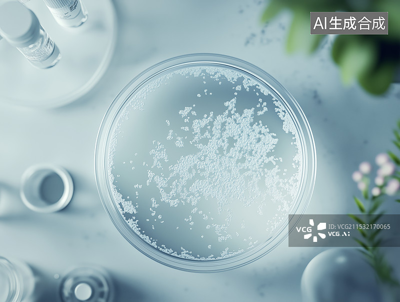 【AI数字艺术】培养皿中的细菌图片素材