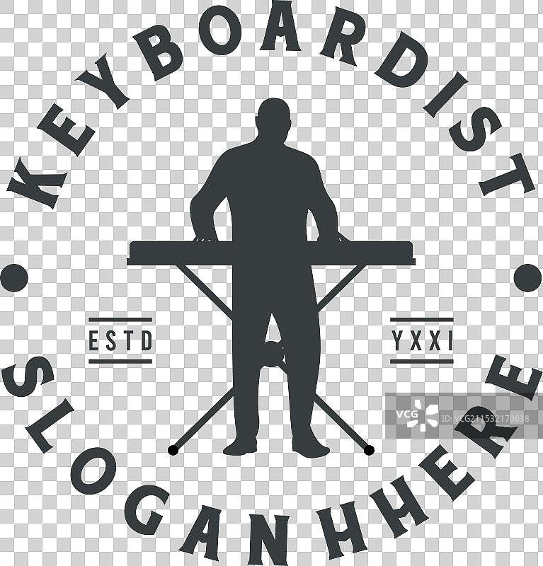 电子键盘手标志剪影男士图片素材
