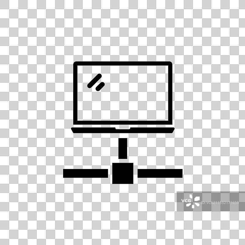 笔记本电脑网络互联网连接稳定平坦图片素材