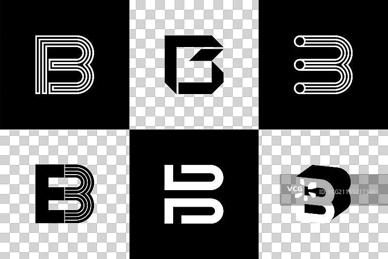字母B的字体和标志设计图片素材