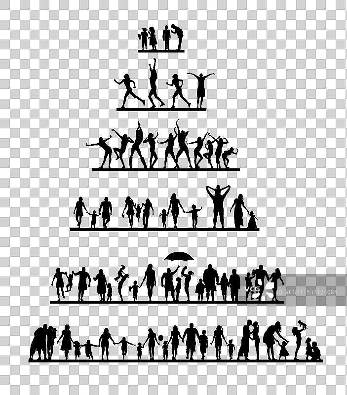 家庭父母与孩子在公园进行户外活动图片素材