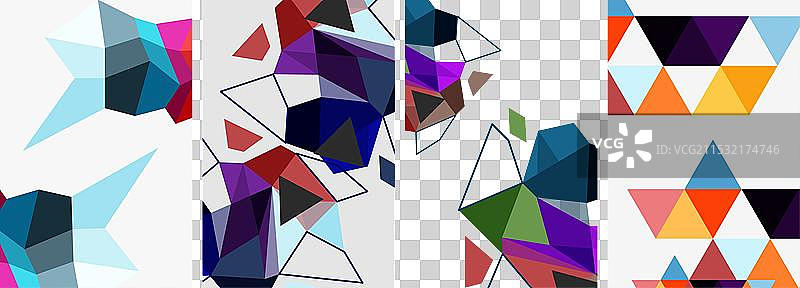 三角形几何抽象背景图片素材