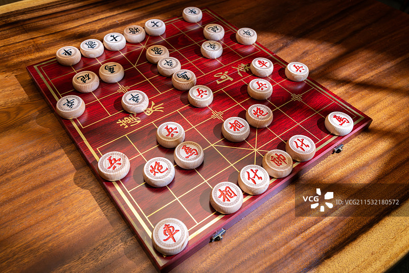 中国象棋对弈楚河汉界图片素材