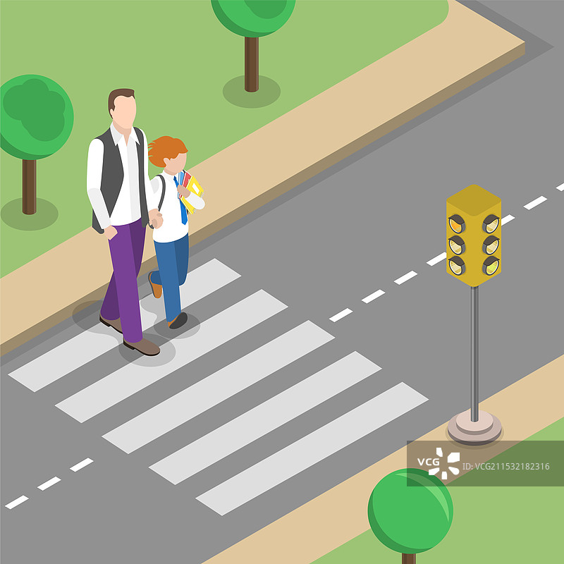 学校的三维等距平面图图片素材