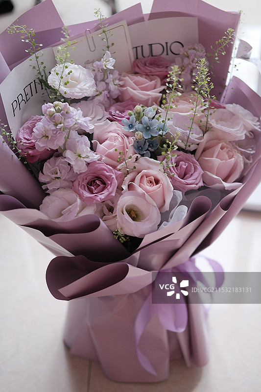 高角度花束图片素材