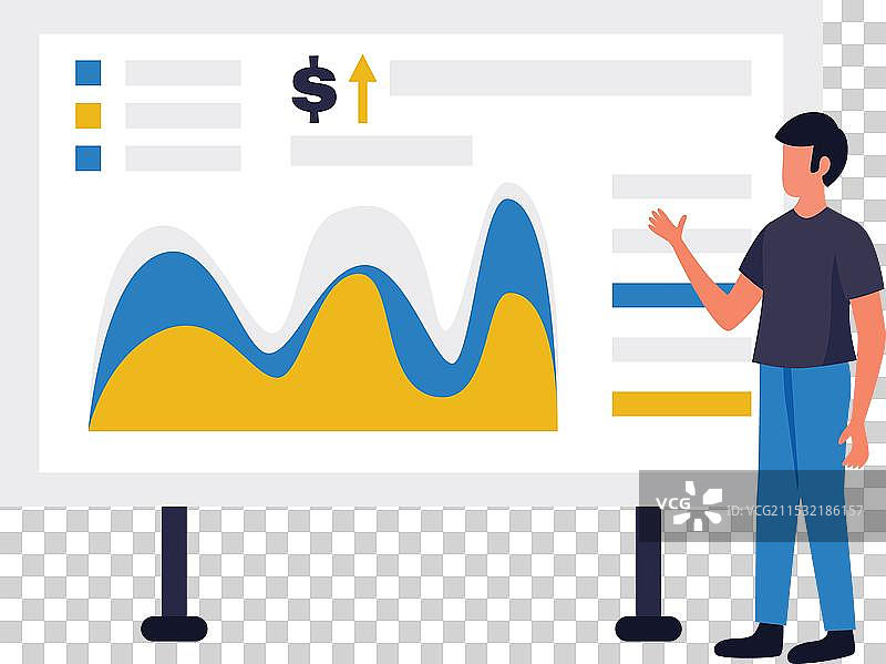 男子站在一个大型仪表板前图片素材