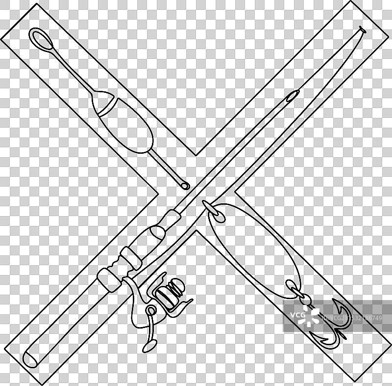 钓鱼禁令停止一行图片素材