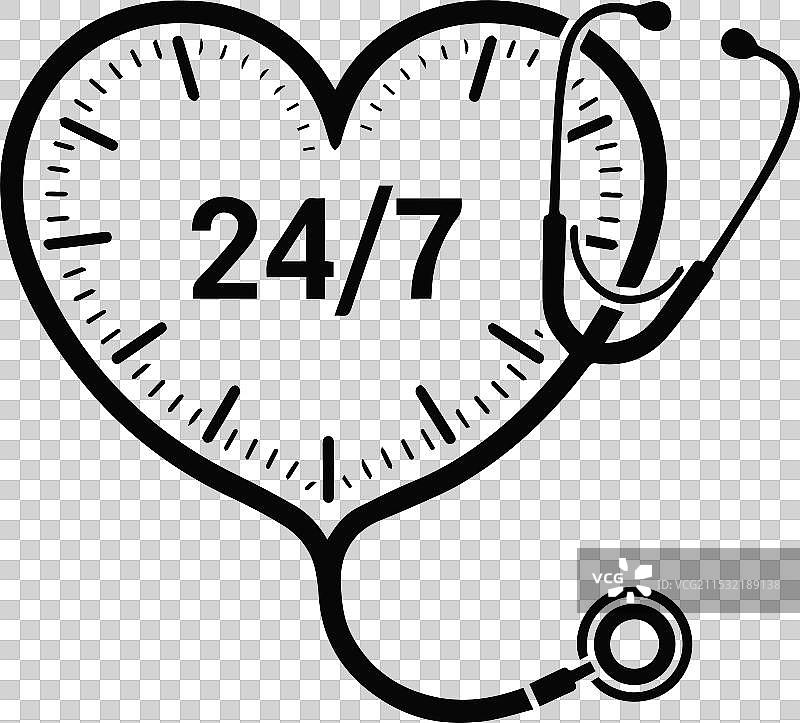 听诊器与心脏概念图片素材