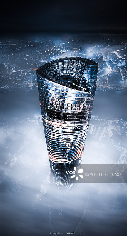 科技概念的摩天大楼图片素材