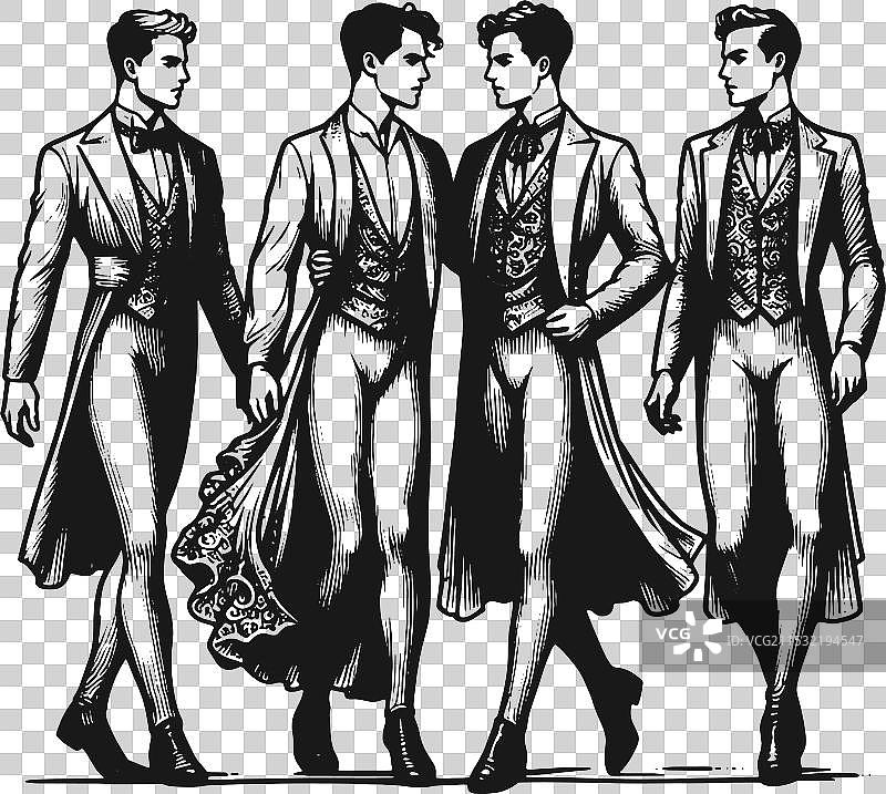 19世纪的复古男性图片素材