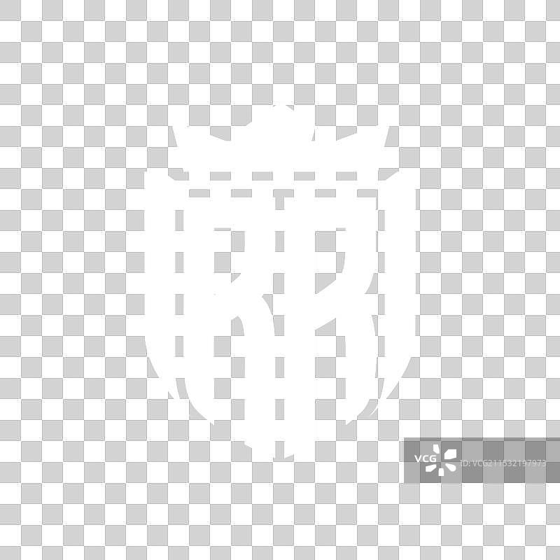 RR字母标志，盾形徽章内的盾牌图片素材