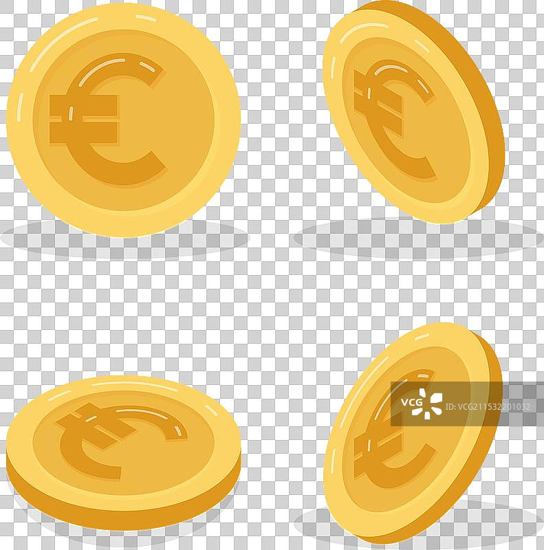 欧元金币图片素材