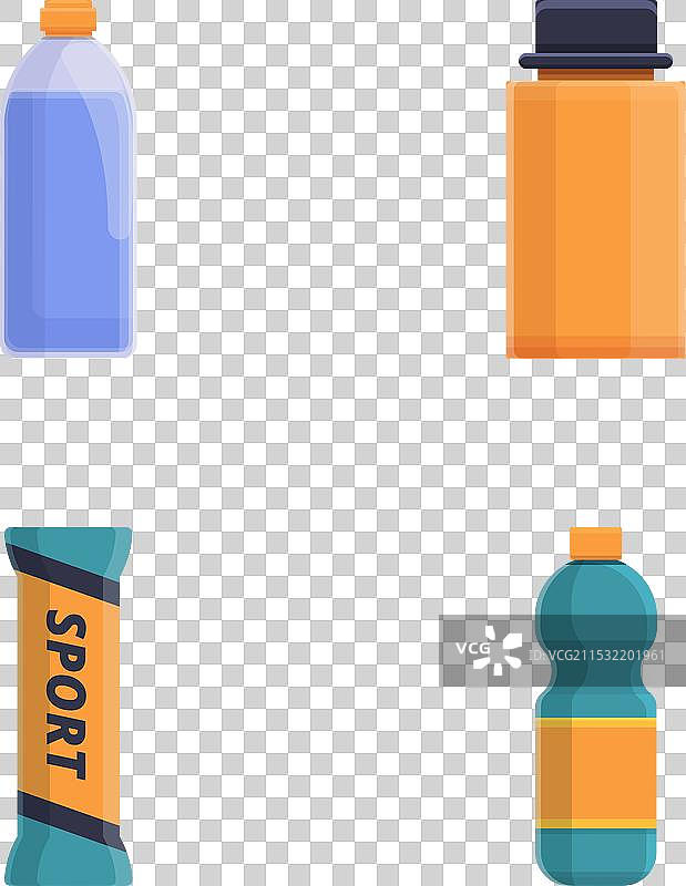 运动食品图标集 卡通运动图片素材