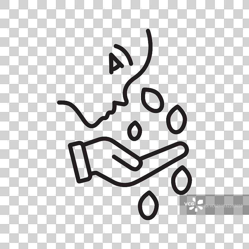 女性洗脸图标集图片素材