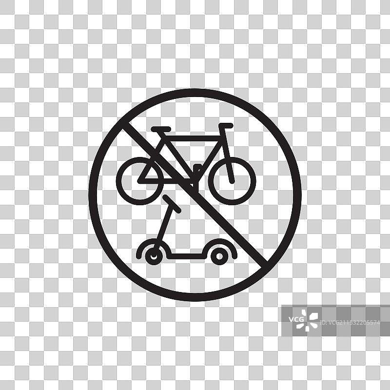 禁止滑板车标志图标集图片素材