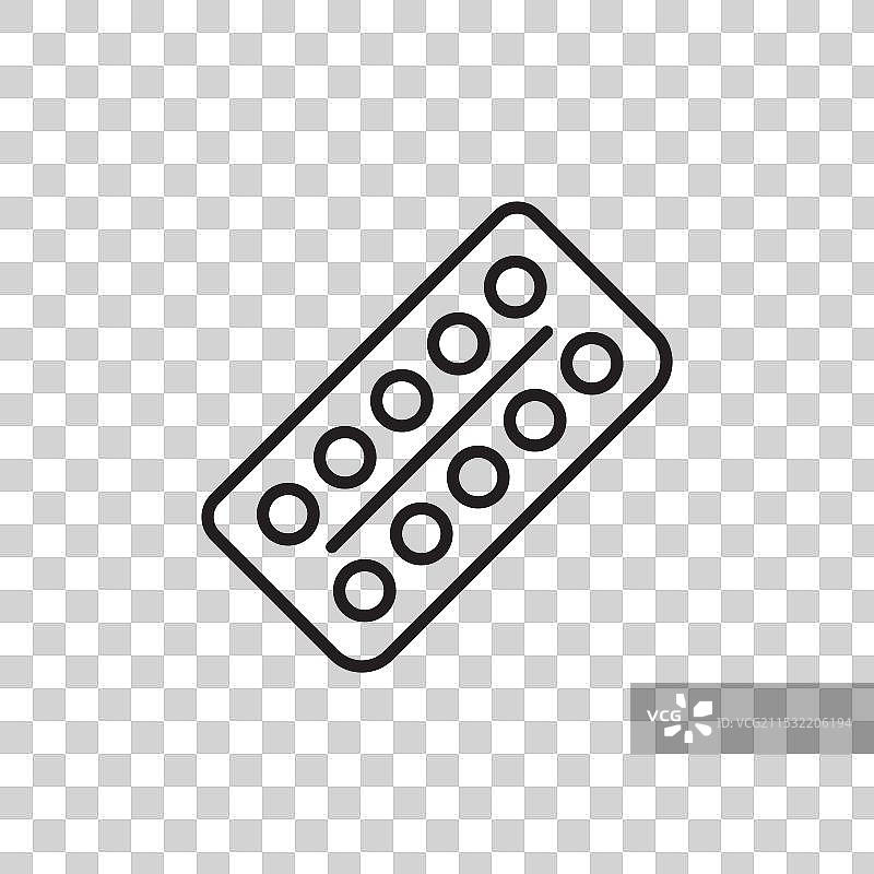 口服避孕药图标集 女性避孕措施图片素材