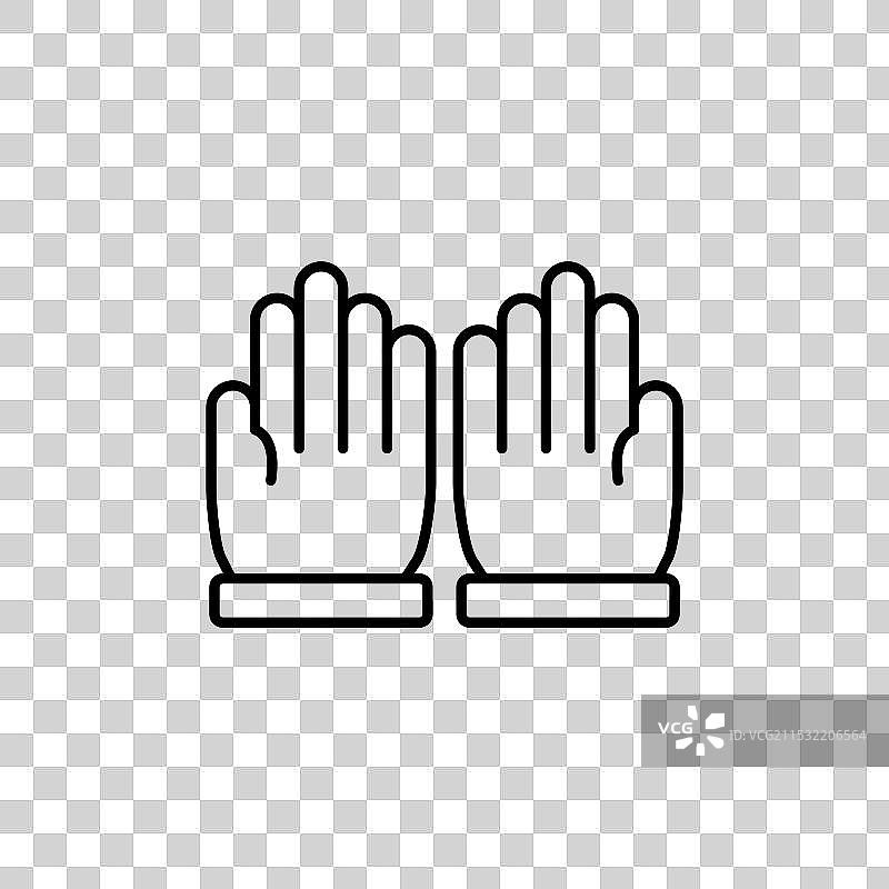 祈祷图标集，张开的手，灵性祈祷符号图片素材