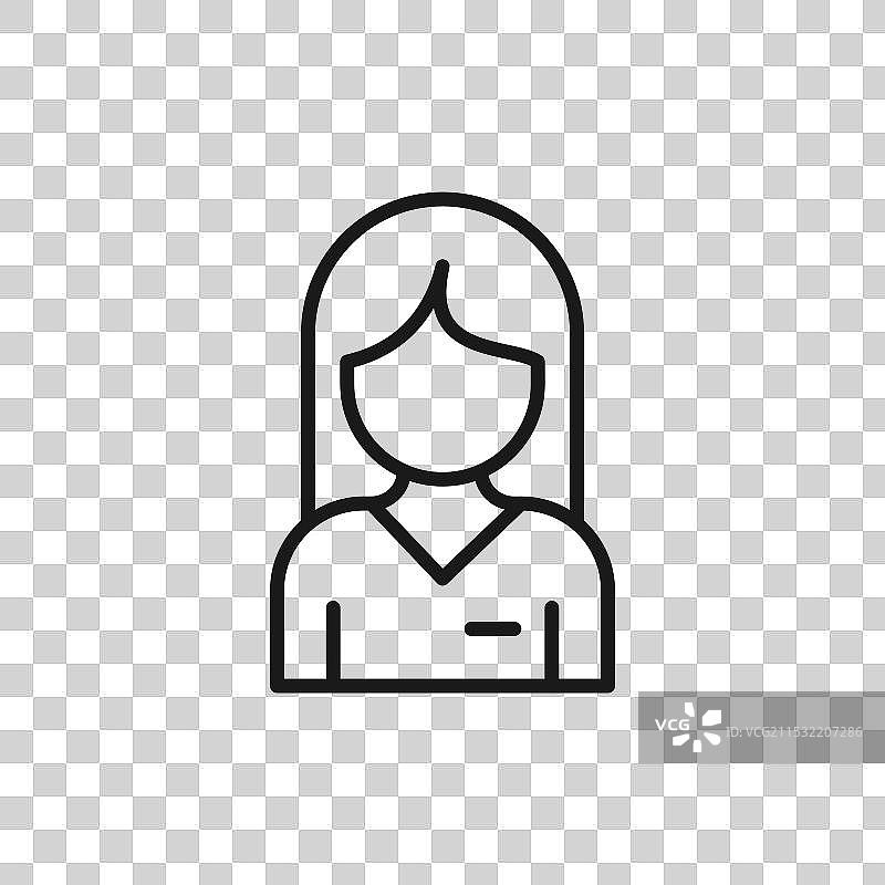 学生女孩图标集，女性象征，学校学习图片素材