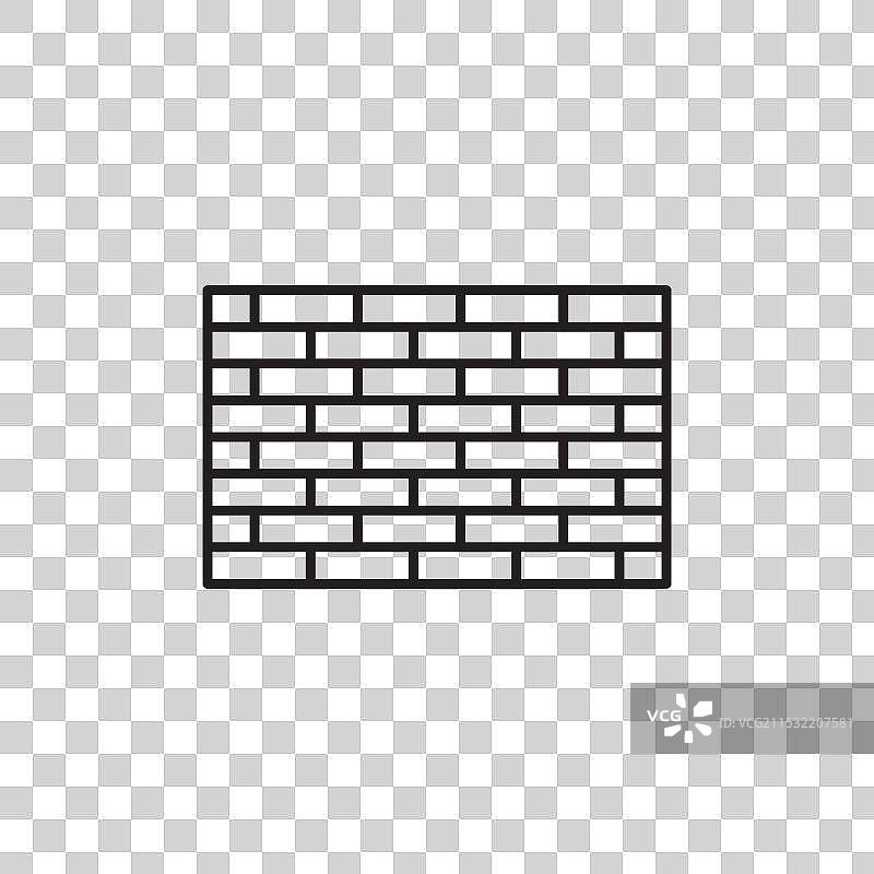 砖墙和混凝土墙符号的墙壁图标集火焰图片素材