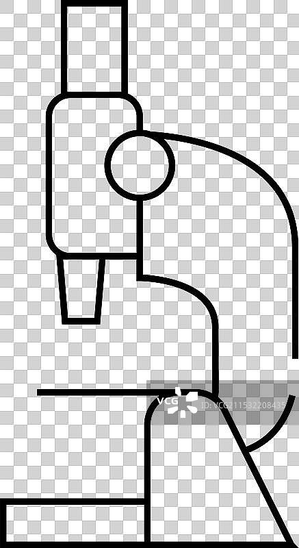 显微镜设备线条图标孤立图片素材